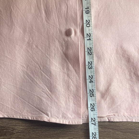 Vintage Peter Martin Button Up Silk Blouse Peach Pink Medium - Picture 4 of 8